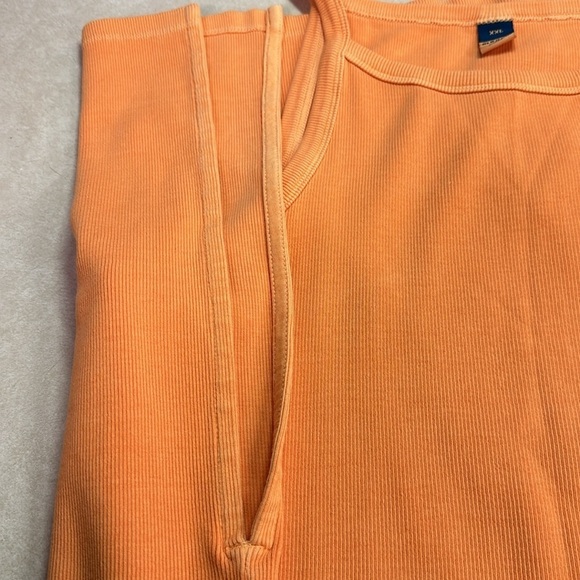 Old Navy Ribbed Athletic Orange Dress Split Hem Cotton Blend Stretchy XXL - Picture 8 of 8